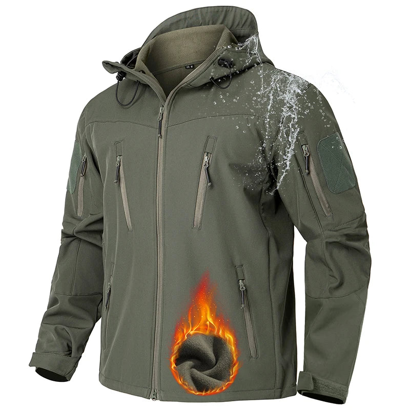 ReFire Gear Men Waterproof Softshell Tactical Jacket For Winter Outdoor