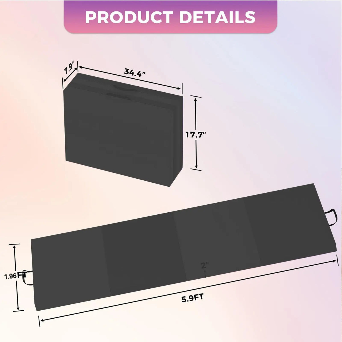 HiMISS Gymnastics Mat Tumbling Pad For Home Gym And Yoga