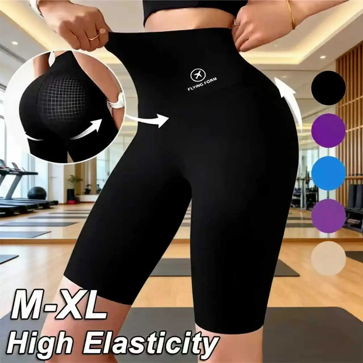 Women's High-Waisted Sports Shorts for Cycling, Yoga, Fitness