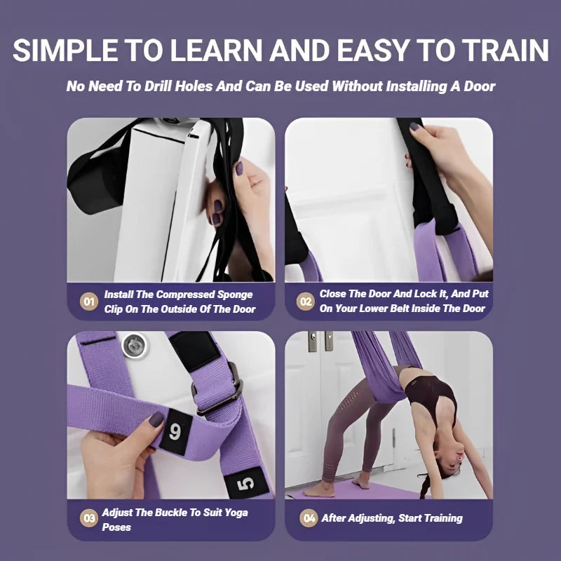 Adjustable Yoga Strap Belt For Inversions And Full Body Stretching