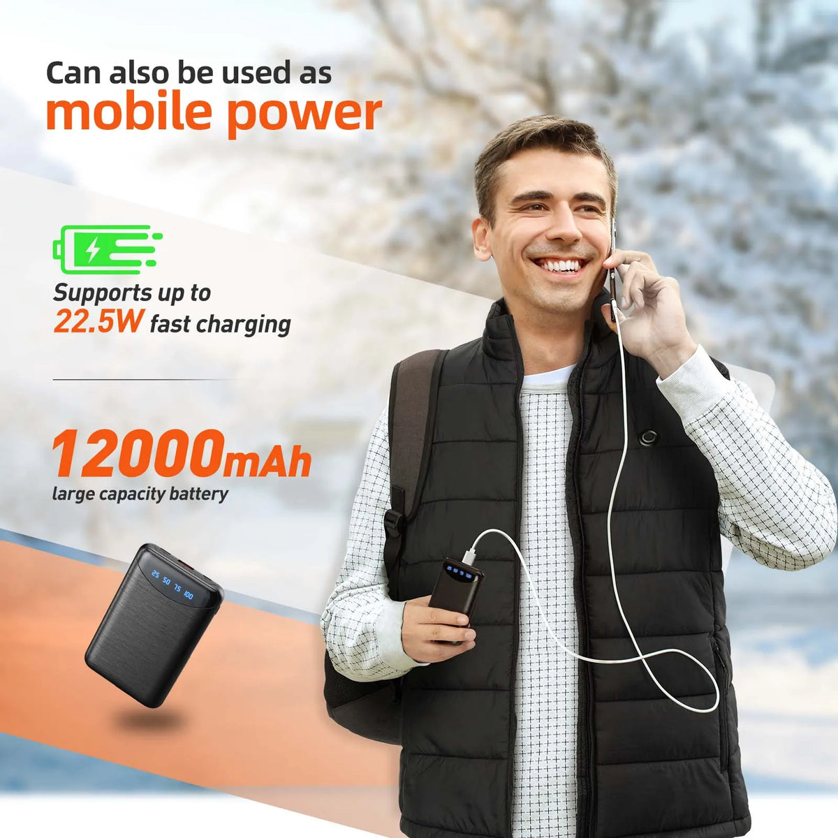 Heated Vest With App Control For Men And Women Rechargeable 12V Battery