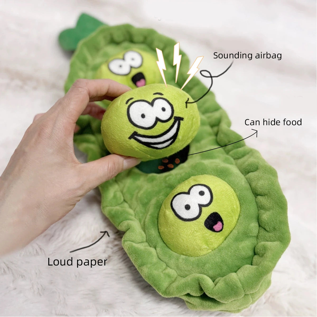 Pet Dog Snack Hiding Toy Plush Ball For Interactive Play