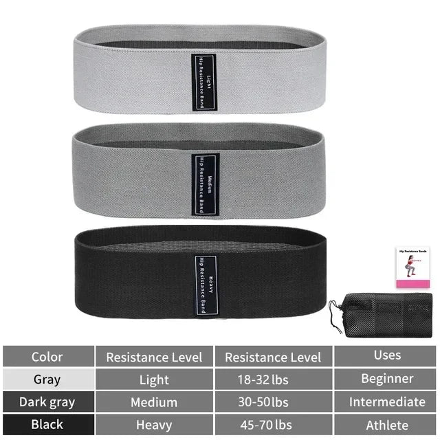 Elastic Fabric Resistance Bands For Glutes Thighs And Hip Workouts Yoga