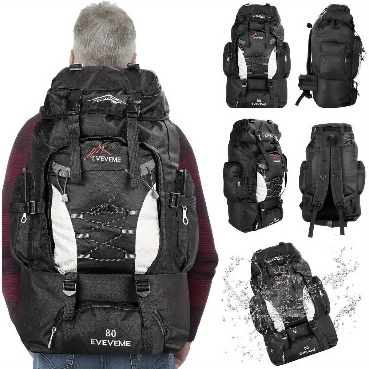1pc 70L Outdoor Casual Sports Backpack, Large Capacity For Hiking Camping, Ultralight Cycling, Travel Mountaineering Bag