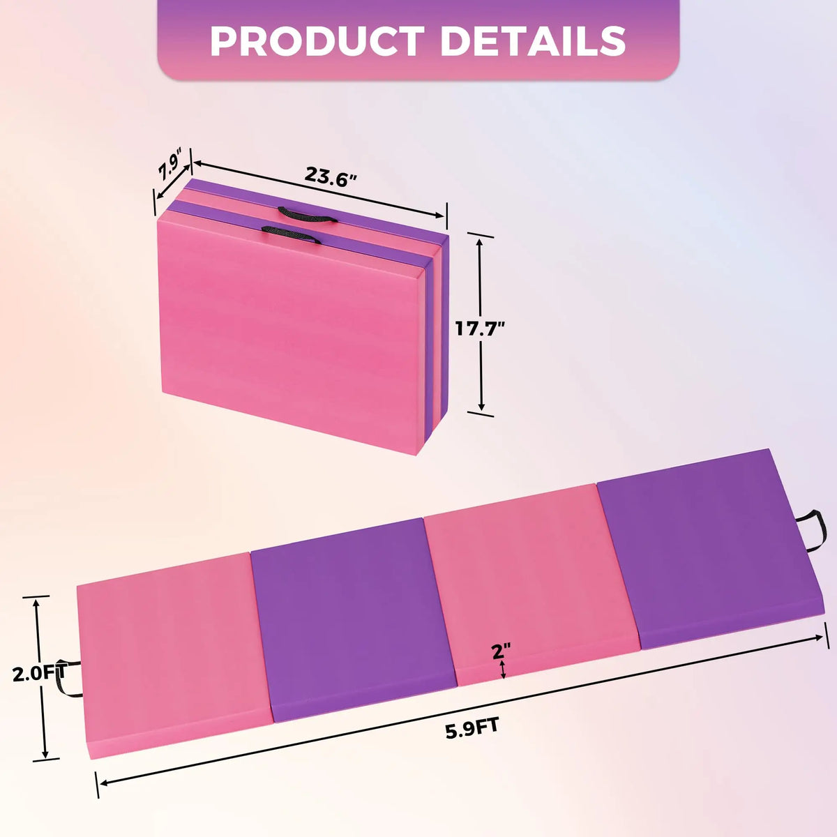 HiMISS Gymnastics Mat Tumbling Pad For Home Gym And Yoga