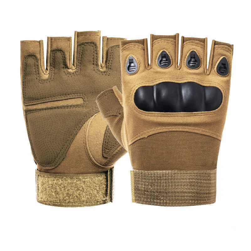 Outdoor  Fingerless Gloves Hard Knuckle Paintball Airsoft Hunting Combat Riding Hiking  Half Finger Gloves