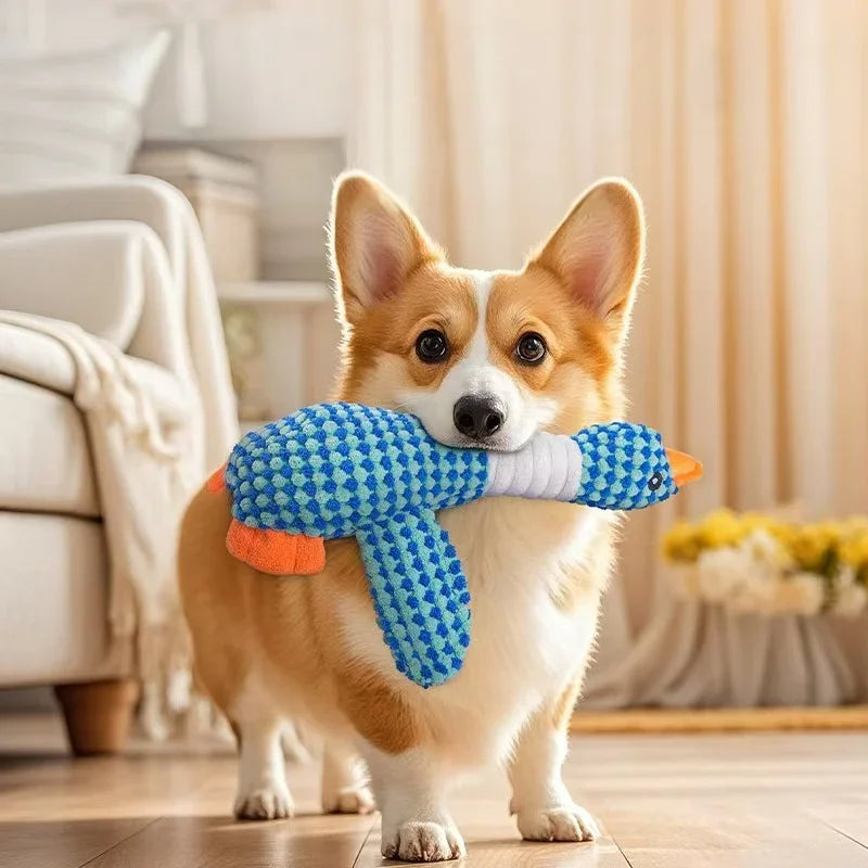Goose Plush Toy For Dogs And Cats With Durable Squeaker