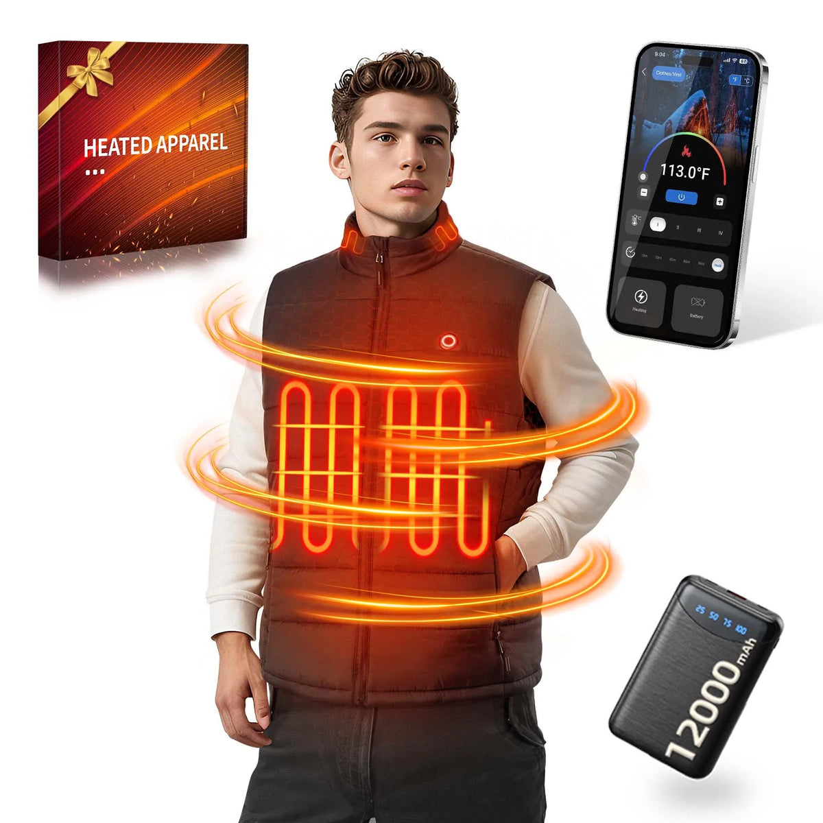 Heated Vest With App Control For Men And Women Rechargeable 12V Battery