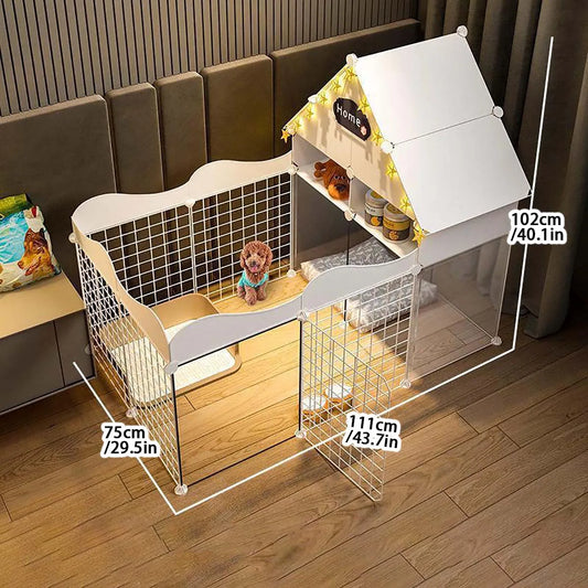 Pet dog enclosure Home House kennel Indoor small dog Teddy fence isolation door with toilet area dog cage