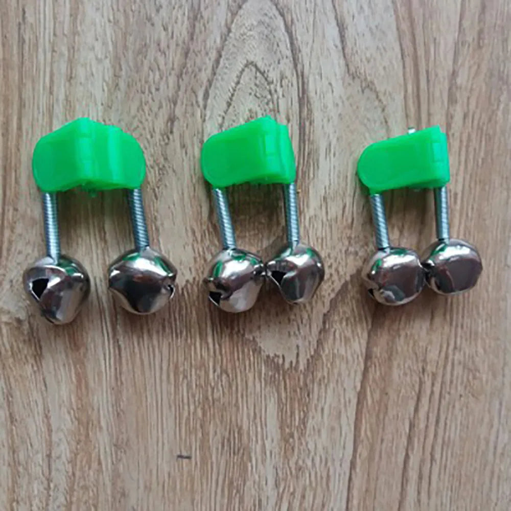 100pcs Double Bells Fishing Indicator Bait Alarm Loud Sound Alert Bell Clips Night Fishing Rod Bell Tackle Outdoor Fishing Bell