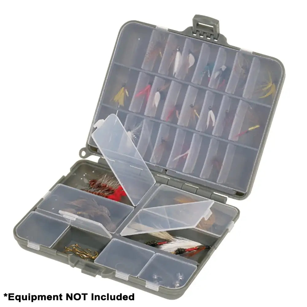 Compact Fishing Tackle Box & Bait Storage, Small, Gray / Clear
