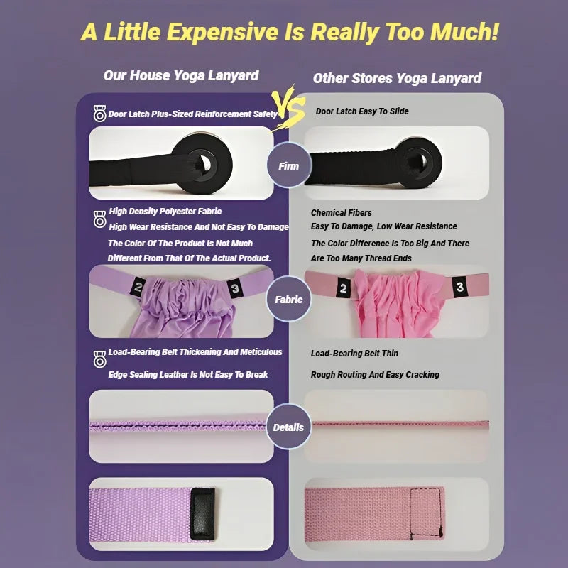 Adjustable Yoga Strap Belt For Inversions And Full Body Stretching