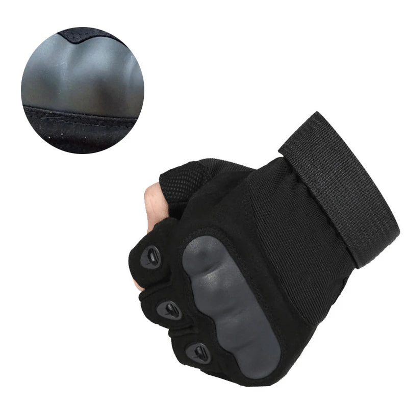 Outdoor  Fingerless Gloves Hard Knuckle Paintball Airsoft Hunting Combat Riding Hiking  Half Finger Gloves