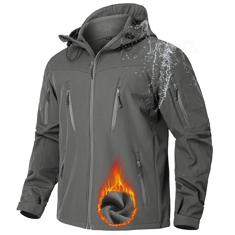 ReFire Gear Men Waterproof Softshell Tactical Jacket For Winter Outdoor