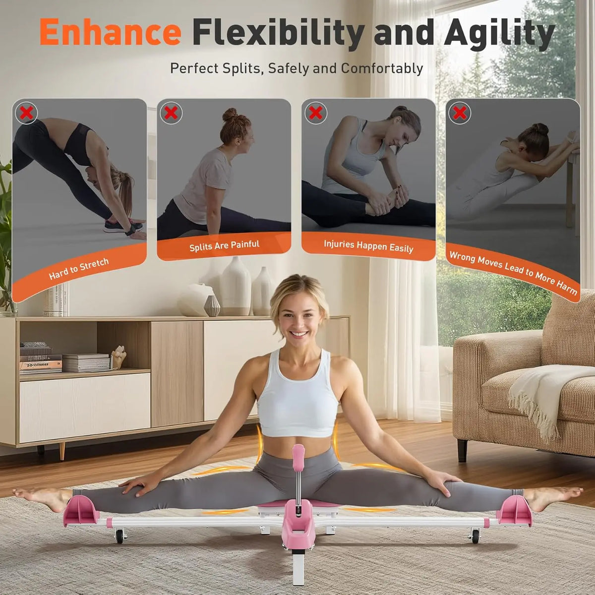FED Fitness Leg Stretcher Portable Flexibility Trainer For Hip Relief