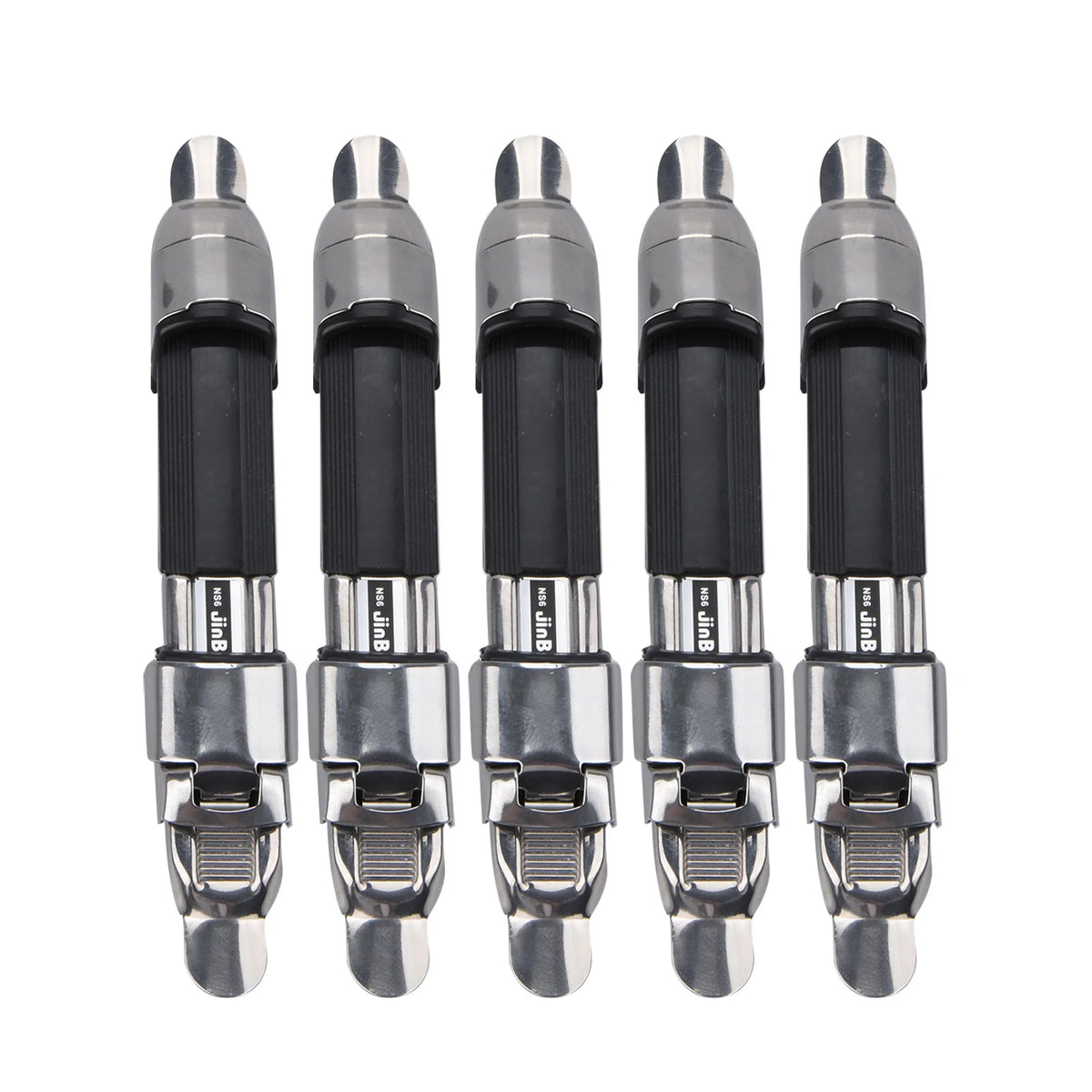 5pcs Steel Adjustable Plate Type Reel Seat Fishing Rod Building Component Rod DIY Repair Accessory