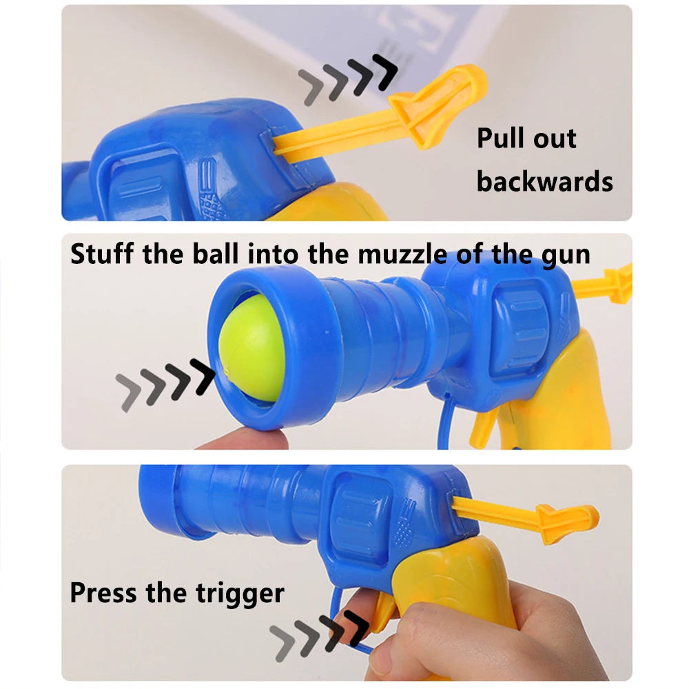 10-100pcs Cat Plush Ball Shooting Gun Funny Cat Toys Interactive Launch Training Toy for Pet Kitten Creative Mini Shooting Games