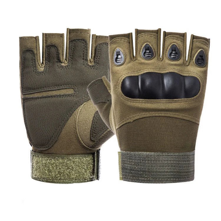 Outdoor  Fingerless Gloves Hard Knuckle Paintball Airsoft Hunting Combat Riding Hiking  Half Finger Gloves