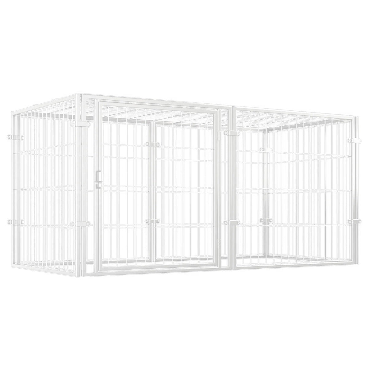 48 Inch Puppy Playpen with Door Heavy Duty Wire Dog Crates Metal Grid Dogs Cage Kennel Stackable for Puppy/Small Dog/Rabbit/Pig