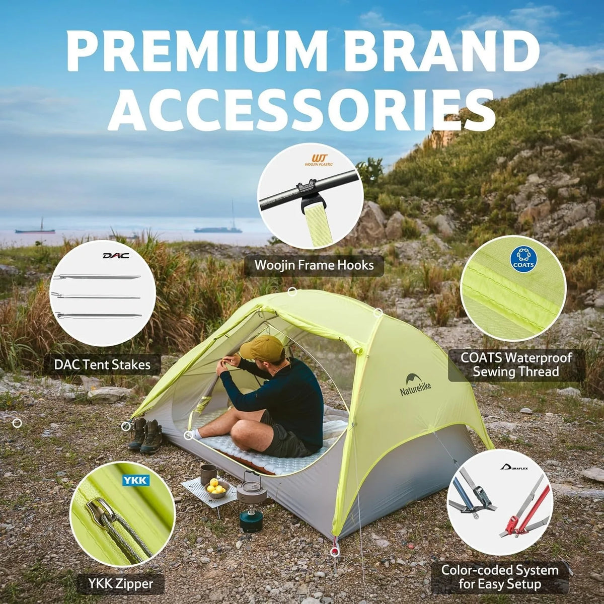 Naturehike Star River EXT Trekking Tent Compact 2 Person Ultralight Camping Tent Double Layer Waterproof 10D Nylon Overnight Tent