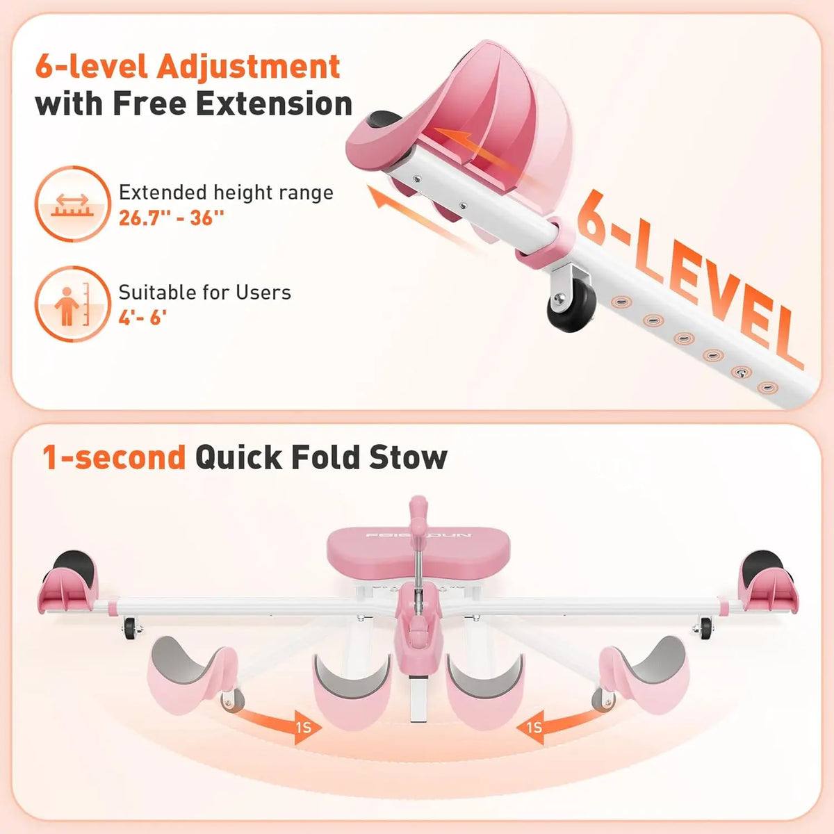 FED Fitness Leg Stretcher Portable Flexibility Trainer For Hip Relief
