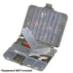 Compact Fishing Tackle Box & Bait Storage, Small, Gray / Clear