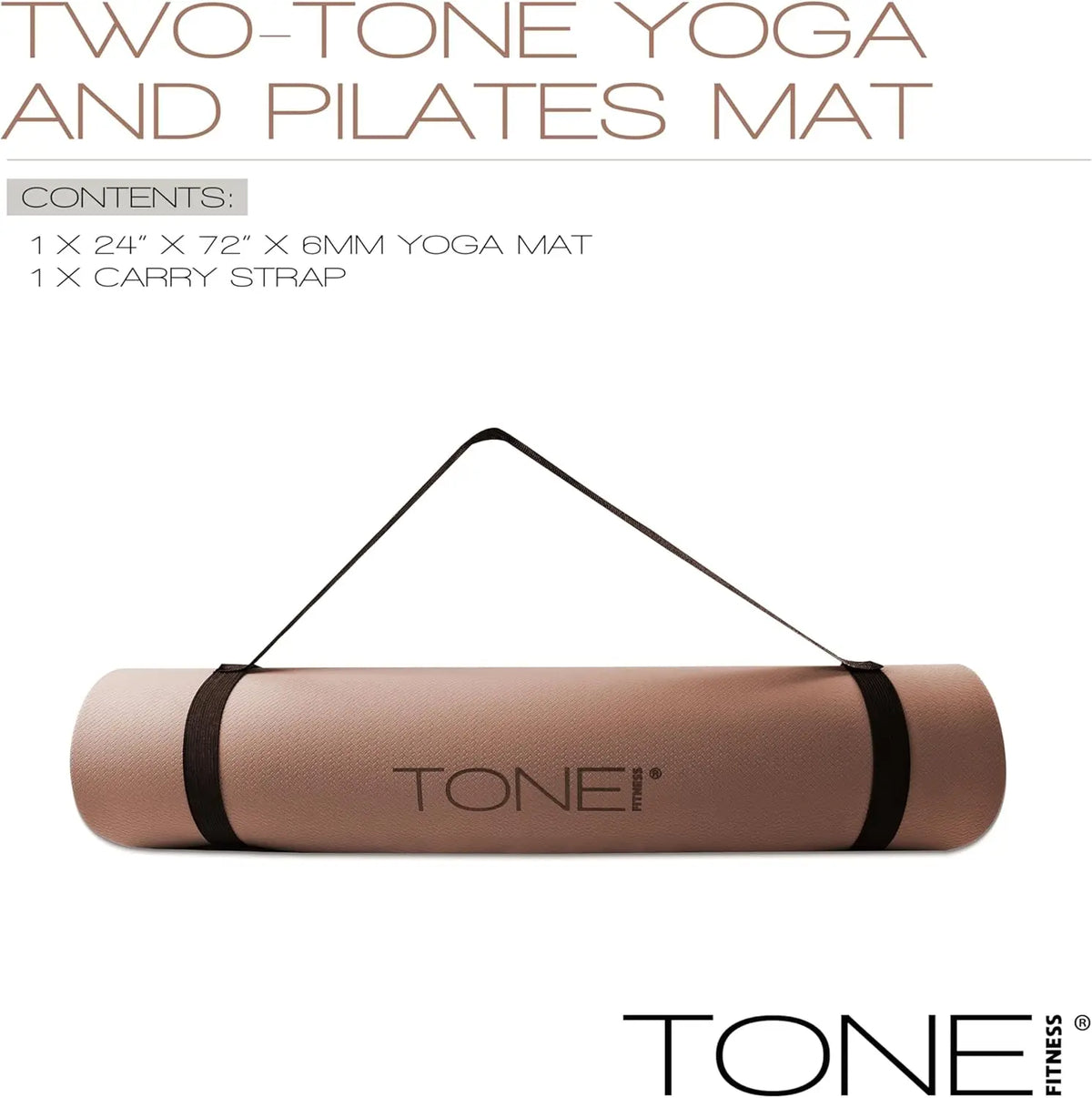 Non Slip Yoga Mat For Home Workouts With Carrying Strap