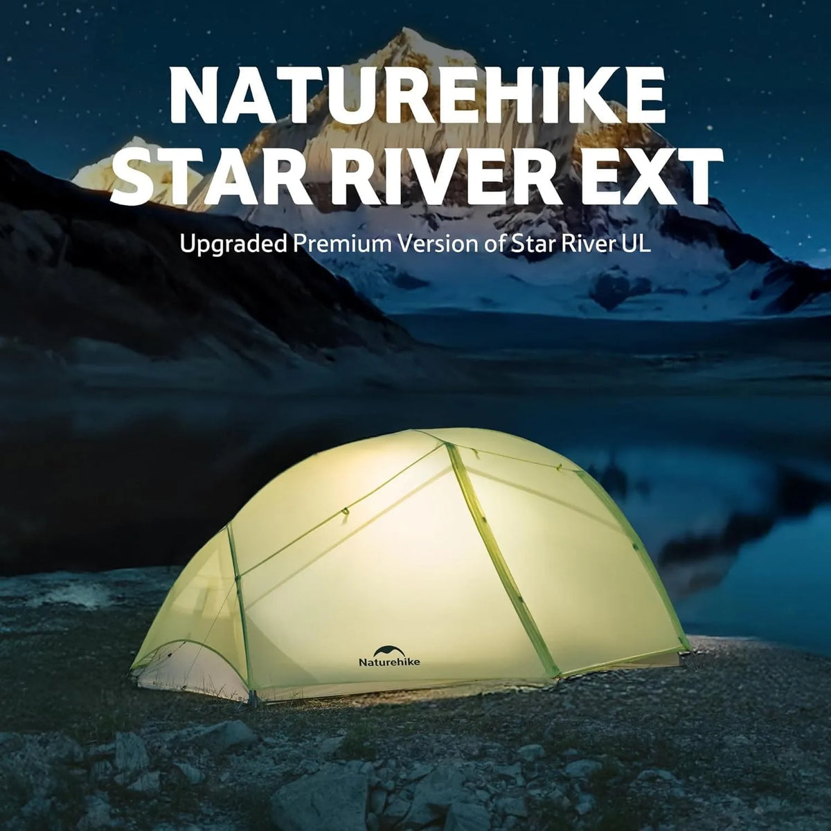 Naturehike Star River EXT Trekking Tent Compact 2 Person Ultralight Camping Tent Double Layer Waterproof 10D Nylon Overnight Tent